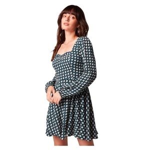 NWT! Band of Gypsies Band of the Free GENEVIEVE TEALDIAMOND MINI DRESS. Small.